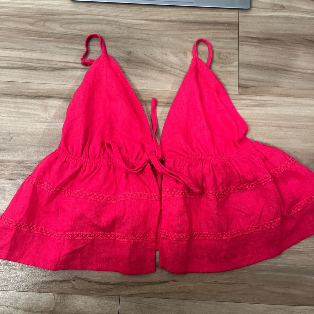 Amazon pink tie top